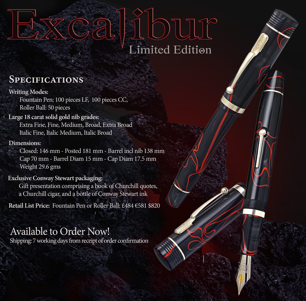 Conway Stewart Churchill Excalibur Limited Edition