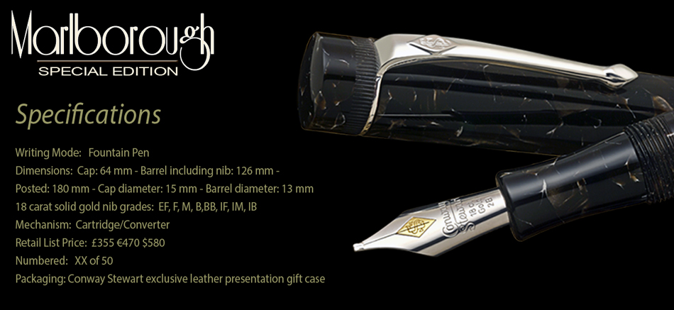 Conway Stewart Marlborough  Dartmoor Special Edition